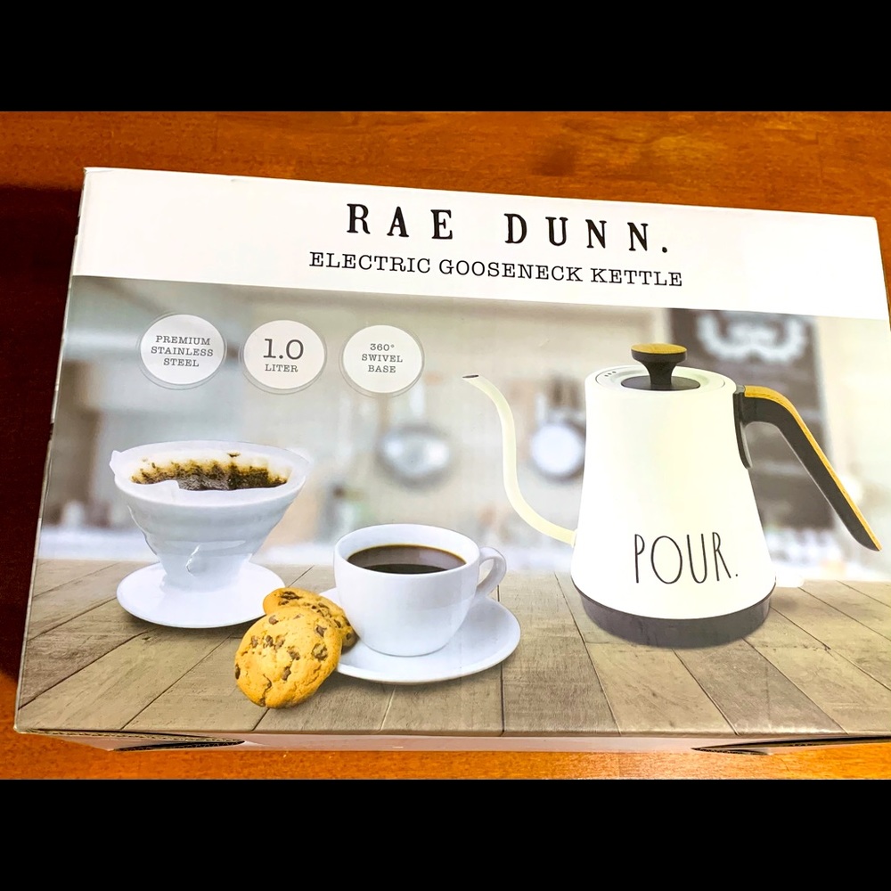 Rae Dunn Electric Gooseneck Kettle.